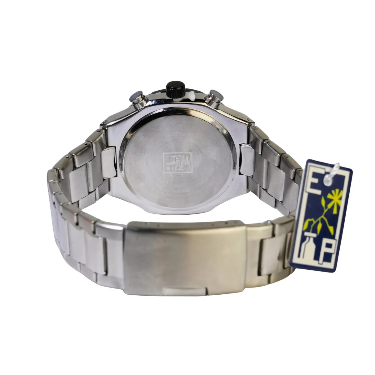 Reloj Cronografo EP para Hombre Deportivo con Brazalete de Acero y Esfera Verde