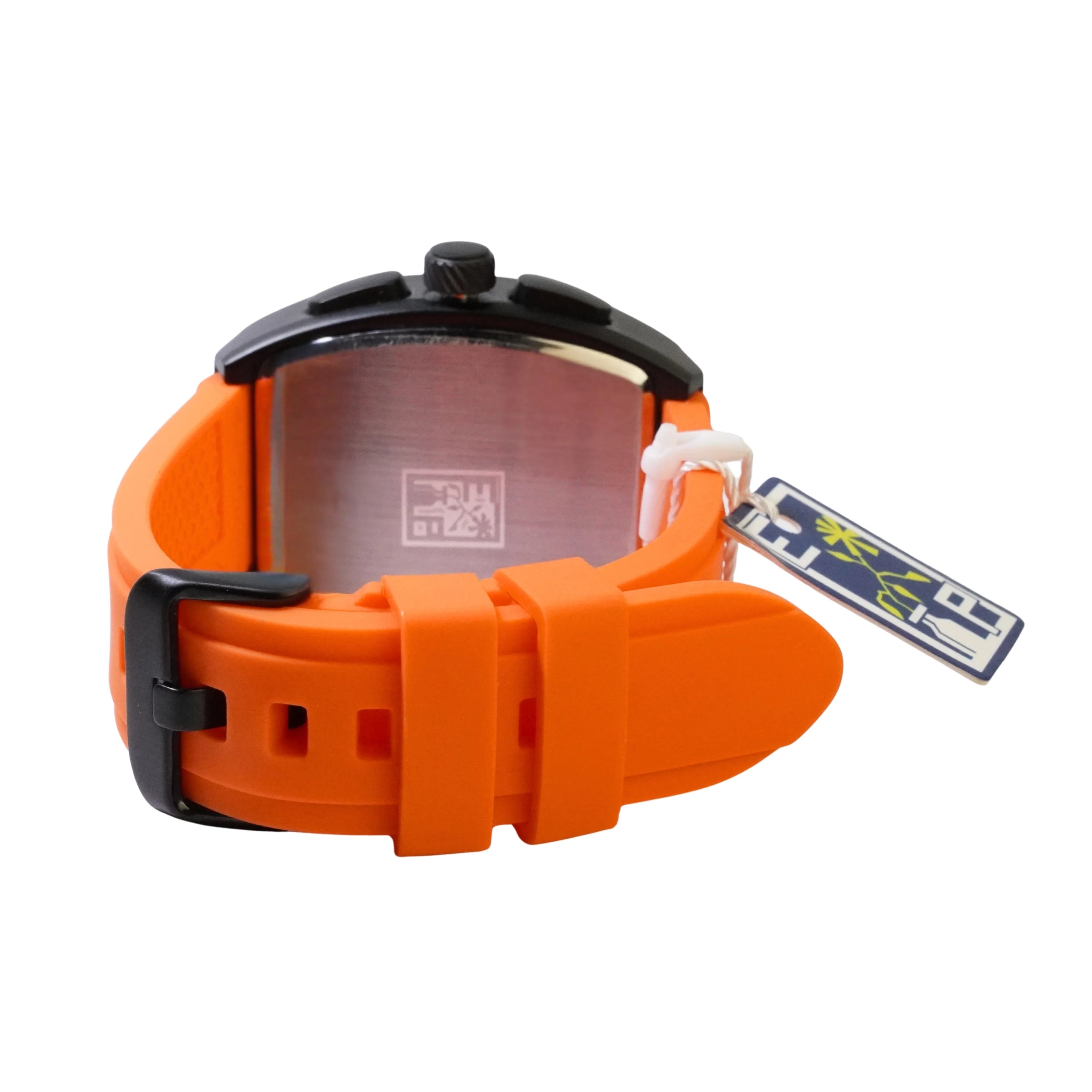 Reloj Cronografo EP para Hombre Deportivo Naranjado Diseño Cuadrado Moderno