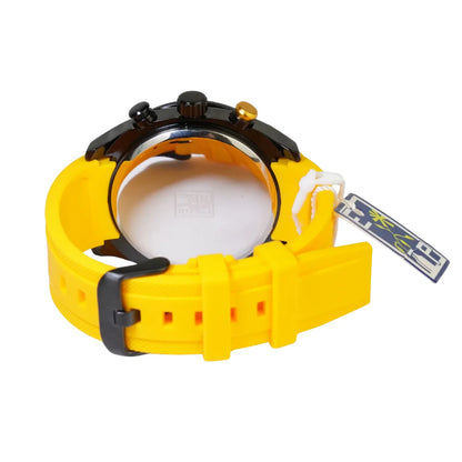 Reloj Cronógrafo EP para Hombre Deportivo Moderno Amarilla con Correa de Silicona