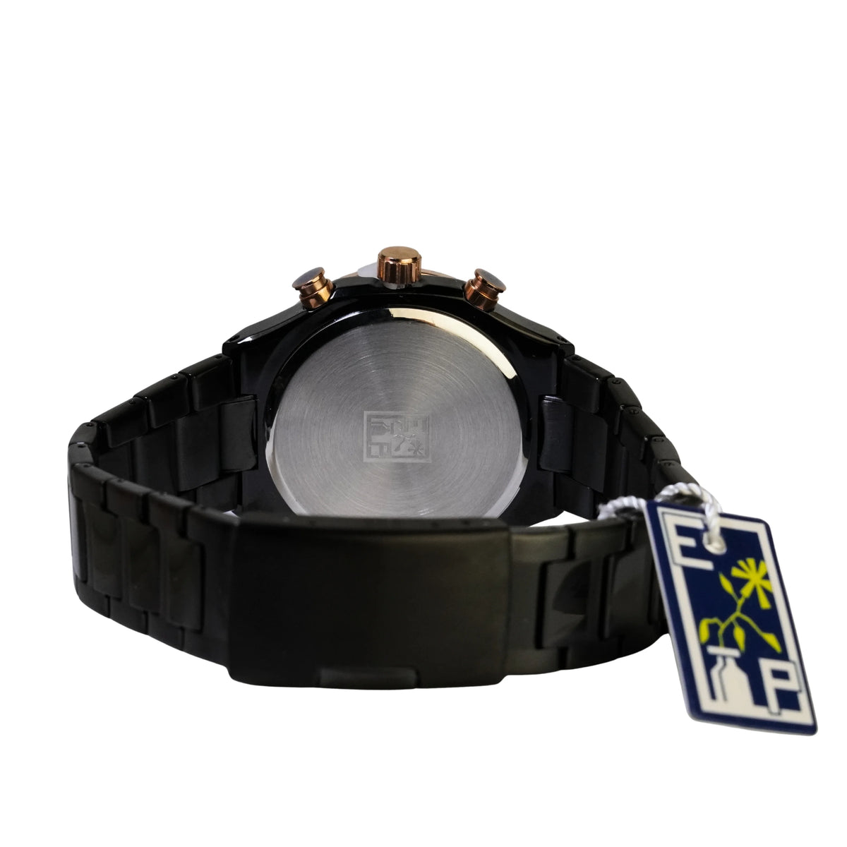Reloj Cronografo EP para Hombre Deportivo con Brazalete de Acero Negro ...