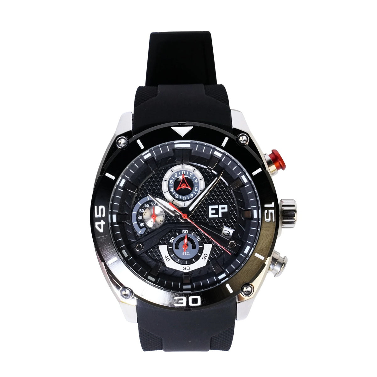 Reloj Cronógrafo EP para Hombre Deportivo Moderno Negro con Correa de ...