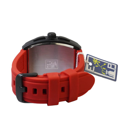 Reloj Cronografo EP para Hombre Deportivo Rojo Diseño Cuadrado Moderno